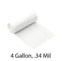 SSS Can Liner, 17x18, 4 Gallon, .34 Mil, Clear, 2000/Case