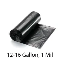 SSS Can Liner, 24x32, 12-16 Gallon, 1 Mil, Black, 250/Case