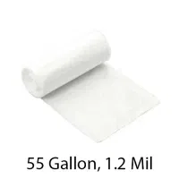 SSS Can Liner, 39.5x53, 55 Gallon, 1.2 Mil, Clear, 100/Case