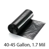 SSS Can Liner, 40x46, 40-45 Gallon, 1.7 Mil, Black, 100/Case