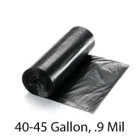 SSS Can Liner, 40x48, 40-45 Gallon, .9 Mil, Black, 100/Case
