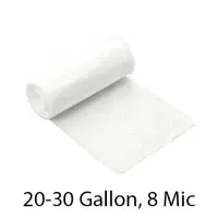 SSS Can Liner, 30x37, 20-30 Gallon, 8 Mic, Natural, 500/Case