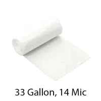 SSS Can Liner, 33x40, 33 Gallon, 14 Mic, Natural, 250/Case