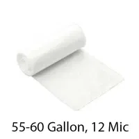 SSS Can Liner, 38x60, 55-60 Gallon, 12 Mic, Natural, 200/Case