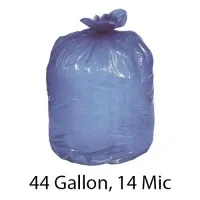 SSS Can Liner, 38x46, 44 Gallon, 14 Mic, Blue, 250/Case