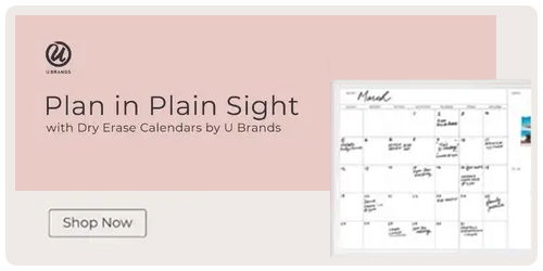 U BRANDS DRY ERASE CALENDAR